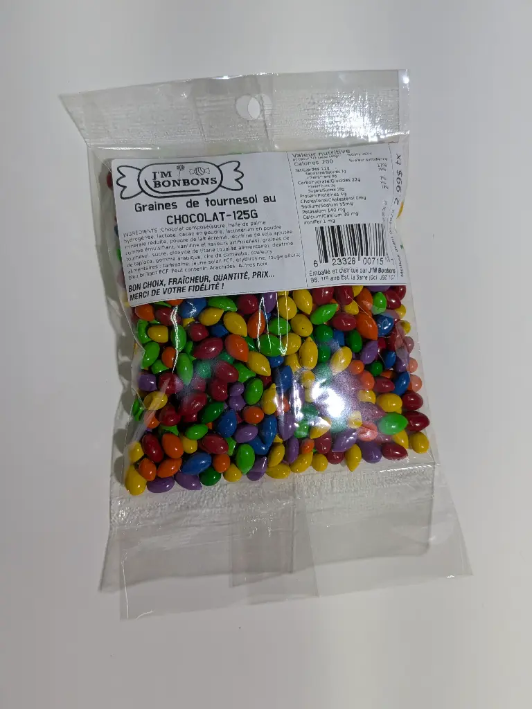 3.49$ graines de tournesol au chocolat